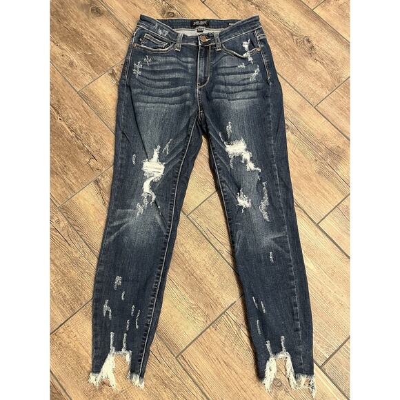 Judy Blue Denim - Judy Blue Distressed Skinny Fit Size 5/27 Women's Jeans